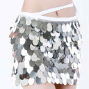 ウエストチェーン レディース スクエア スパンコール ヒップスカーフ ベリーダンス 衣装 ボディチェーン ストラップ タッセル セクシー ショート丈 ダンスウェ...