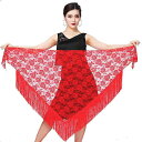 ダンス レディース ヒップスカーフ レース フリンジ ベリーダンス ラテンダンス 舞台衣装 発表会 インドダンス モダンダンス タッセル ウエストチェーン 腰巻...