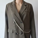 ボディチェーン レディース ヒップホップ 個性的 パール チェーン コンビネーション ハーネスデザイン ドロップ型ペンダント クロスボディ マルチウェイ ウエス...