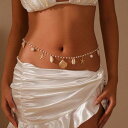 ボディチェーン レディース 欧米風 ボヘミアン ビーチ フェイクパール シェル ヒトデ ウエストチェーン ビキニ 水着 セクシー リゾート ファッション アクセ...