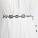 チェーンベルト レディース レトロ エレガント 金属製 ウエストマーク ワンピース スカート セーター ニット 装飾 アクセサリー ゴールド シルバー ブロンズ