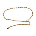 ウエストチェーン レディース ウエストベルト 細身 メタルチェーン ボディチェーン ウエストマーク スタイルアップ 細見え スムース スカート ワンピース ドレ...