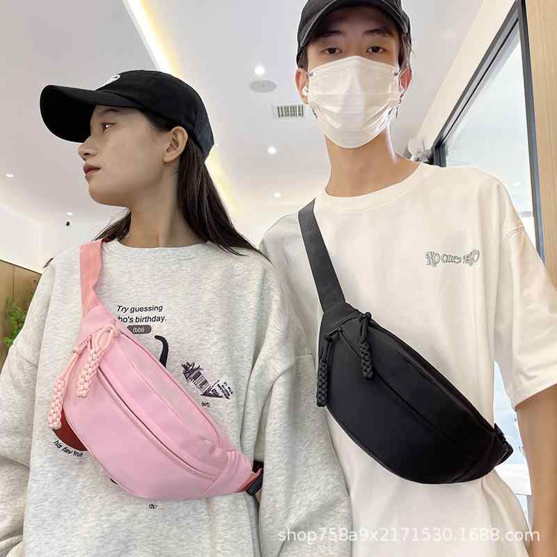 ボディバッグ 男女兼用 高級感 カジュアル シンプル おしゃれ ウエストバッグ ショルダーバッグ 斜め掛け 旅行 アウトドア サイクリング 普段使い 通勤通学 軽量 オックスフォード生地 撥水 ファスナー 内ポケット ブラック ホワイト ピンク オレンジ