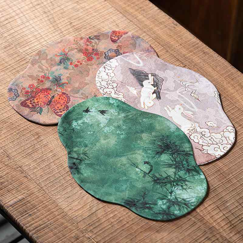 茶席 乾泡用 新中華風 禅風 モダン アジアンテイスト 高級感 撥水加工 布製 小型 コンパクト 断熱 レト..