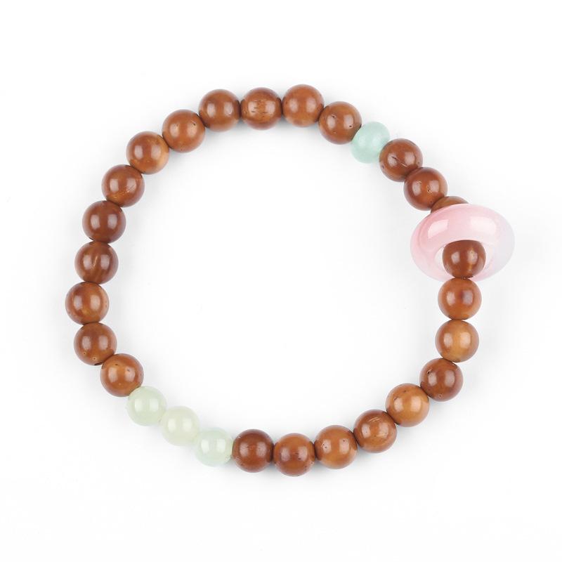 ブレスレット レディース 民族風 エスニック 金糸楠木 白檀 天然和田玉 塩源メノウ ビーズ 天然石 パワ..