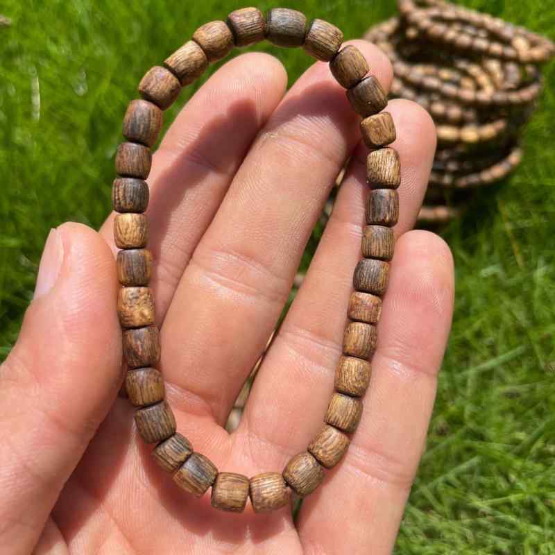 ブレスレット ユニセックス 海南産 伽羅 沈香 筒型ビーズ 樽型ビーズ 一連 多連 数珠 念珠 仏珠 装飾品 趣味品 高級感 上質