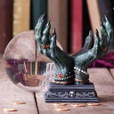 オブジェ 悪魔の手 水晶玉スタンド 卓上 ホルダー 置物 小物入れ 魔術 タロット 異教徒 ハロウィン 飾り 樹脂製 グリーンカラー ヨーロッパ風 ゴシックインテリア デスクオーガナイザー(x2)