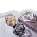 灰皿 ガラス クリスタル シガー灰皿 スタイリッシュ モダン 北欧風 大型 家庭用 業務用 ホテル 店舗用 インスタ映え 幾何学デザイン インテリア クリア アンバー スモーク