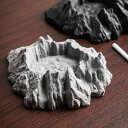 灰皿 北欧テイスト 氷山 シガー灰皿 家庭用 リビング インテリア オブジェ フロスト加工 マット質感 高級感 モダン スタイリッシュ インスタ映え セメント製 グレー