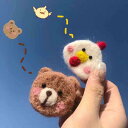 ヘアアクセサリー レディース 女の子 クマ フェルト 手作り ヘアクリップ 髪留め ブローチ ヘアゴム 前髪クリップ かわいい 韓国風 ハンドメイド ふわふわ 動物モチーフ 普段使い カジュアル カラフル