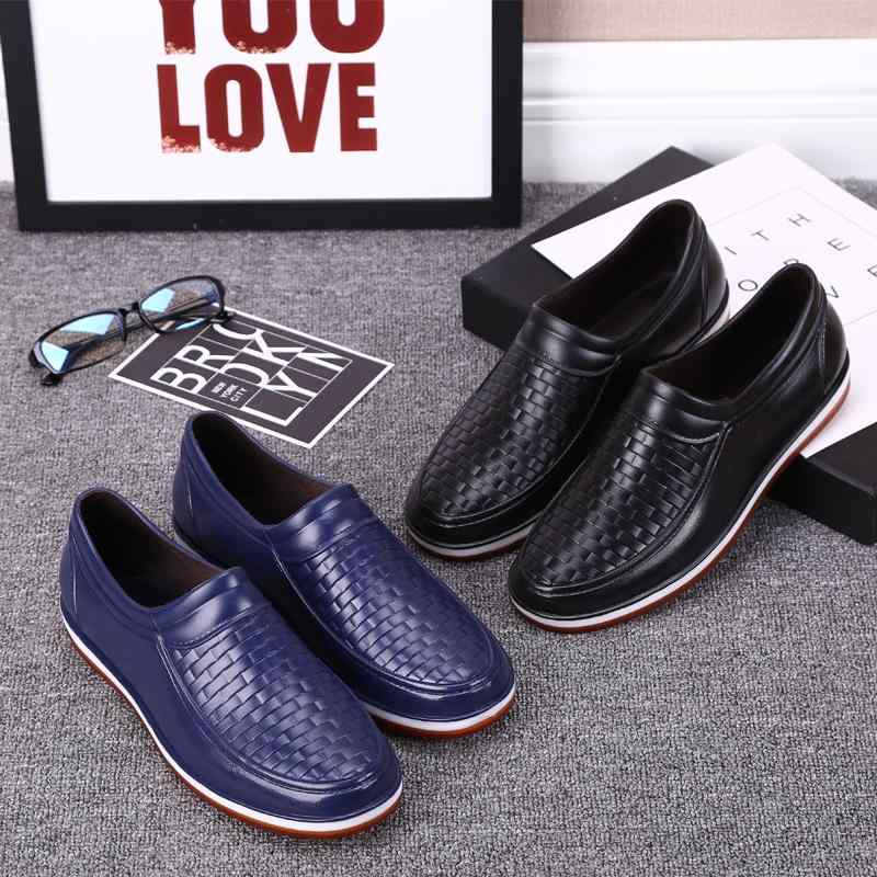 レインシューズ メンズ 雨靴 ローカット 防水 耐油 滑り止め キッチンシューズ ワークシューズ 作業靴 ..