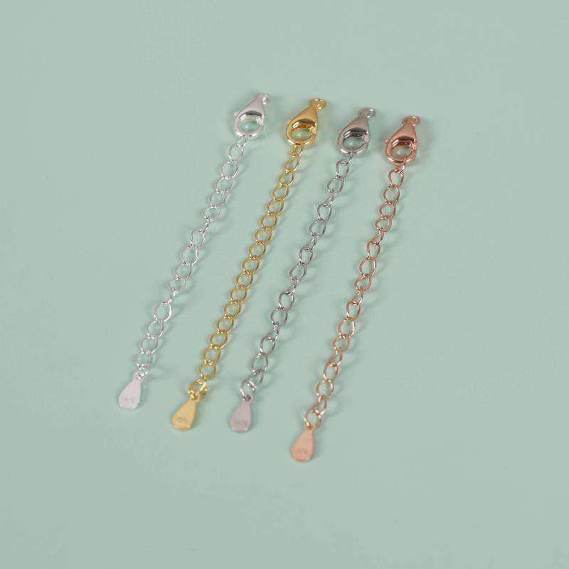 アクセサリーパーツ S925純銀 ネックレス用 アジャスター スプリングクラスプ ロブスタークラスプ 接続..