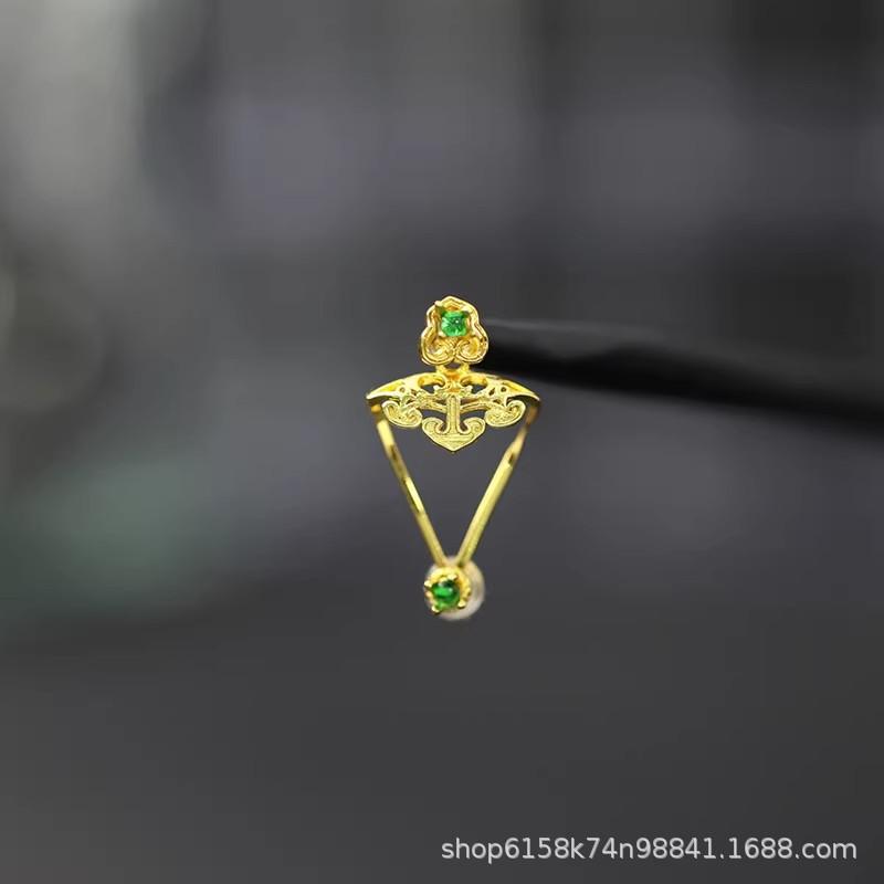 アクセサリー金具 18KGP 合金製 電鍍加工 ヴィンテージ風 フラワーモチーフ 多機能 万能 クリップ 留め具 DIYパーツ ハンドメイド素材 ペンダントチャーム ネックレス連結 ジョイント アレンジ用