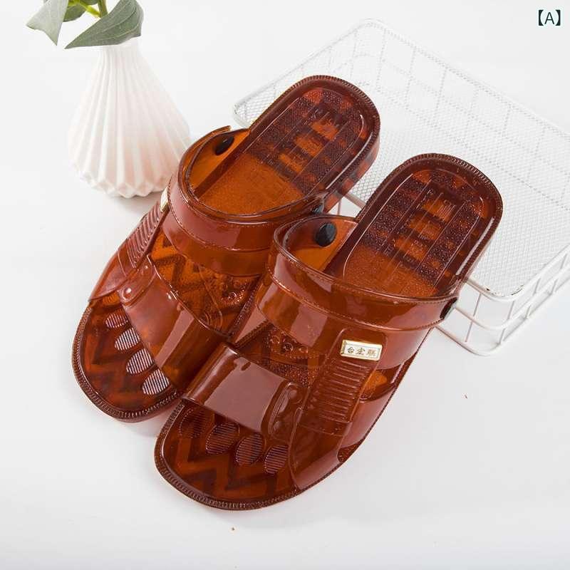 サンダル メンズ 厚底 ラバーソール 耐摩耗性 滑り止め 通気性 オープントゥ PVC デイリー カジュアル ..