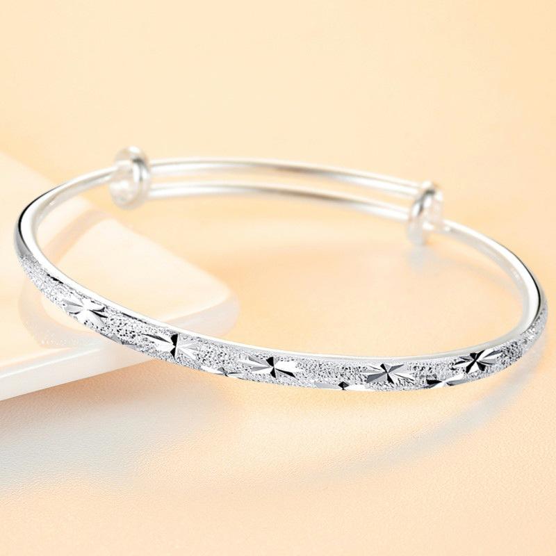 バングル レディース 満天の星 スライド式 925メッキ シルバーメッキ レトロ クラシック スタイリッシュ デイリーユース カジュアル フォーマル オケージョ...