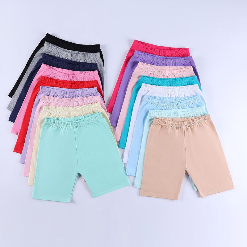 レギンス キッズ 女児 女の子 綿 コットン 5分丈 ハーフ丈 薄手 夏用 インナーパンツ ペチパンツ 防走..