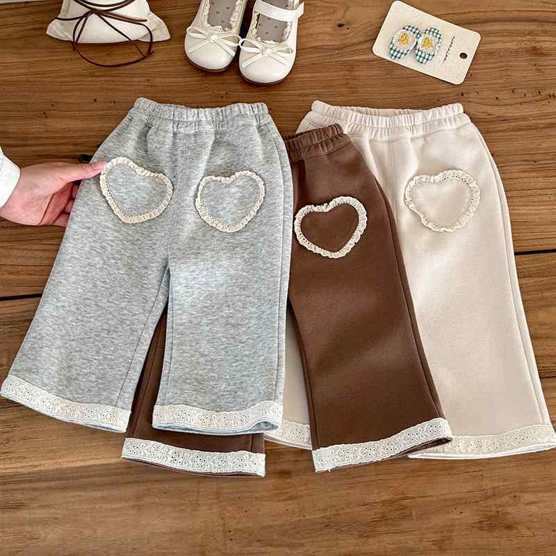 キッズ 女の子 ベビー スウェットパンツ ロングパンツ 綿 コットン 柔らかい肌触り 韓国風 かわいい フ..