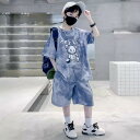 バスケットボールウェア 男の子 ジュニア キッズ 男児 半袖 Tシャツ 短パン スポーツ セットアップ 吸汗速乾 ドライ フェイクツーピース 重ね着風 運動着 部活 練習着 チームユニフォーム ポリエステル 夏 カジュアル グレー ブルー 上下セット