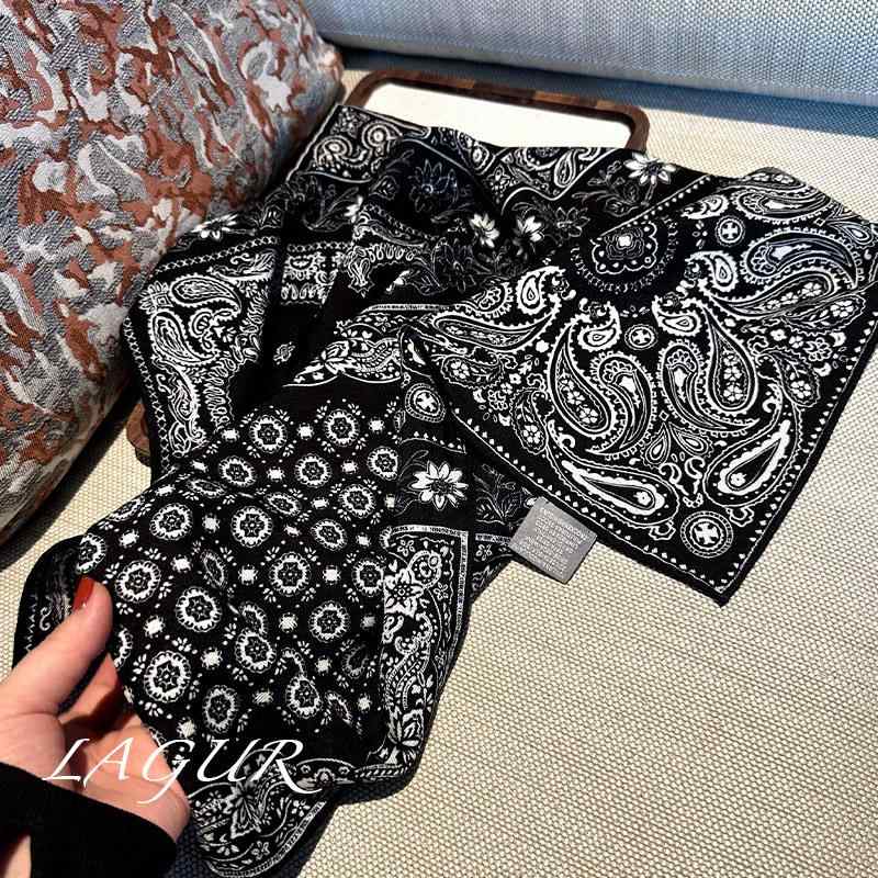 スカーフ レディース シルク ウール 混紡 生命の樹 ペイズリー柄 レトロ ボヘミアン 70cm角 正方形 中..