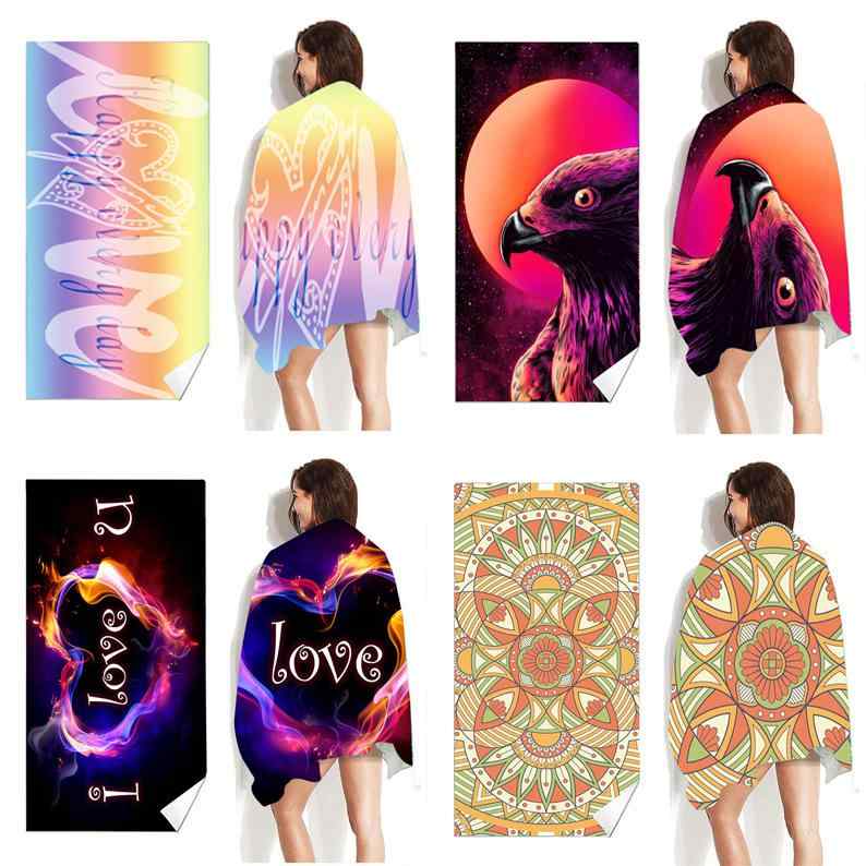 ビーチタオル マイクロファイバー バスタオル 海水浴 プール スイミング レジャー アウトドア 旅行 か..