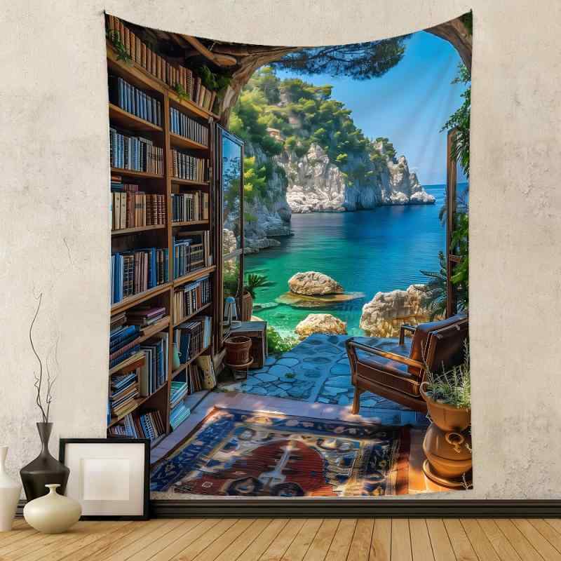 タペストリー ボヘミアン風 風景柄 景色 自然 インテリア 部屋飾り ルームデコレーション 壁掛け ウォールアート 掛け布 背景布 SNS映え おしゃれ 模様替え ポリエステル製 長方形