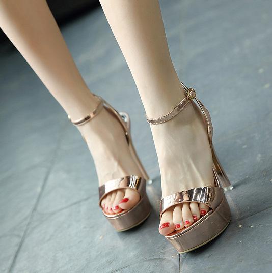 サンダル レディース 12cmヒール ピンヒール ワンストラップ オープントゥ ストーム 厚底 超ハイヒール..