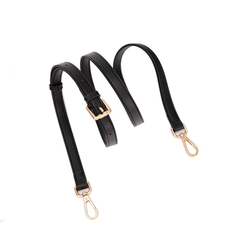 ショルダーベルト PUレザー ブラック 長さ調節可能 付け替え用 交換用 ライチ柄 サフィアーノ柄 牛革調..