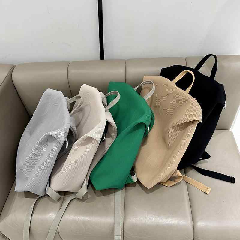 バックパック 男女兼用 ユニセックス 大容量 軽量 ナイロン メッシュ素材 メッシュデザイン 多機能 多..