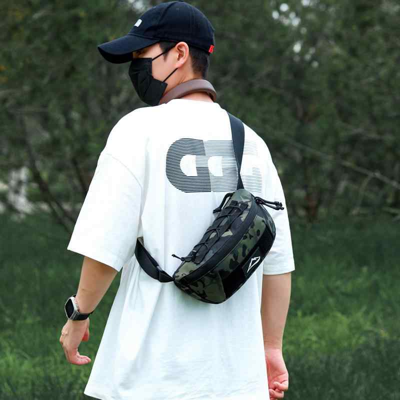 ボディバッグ 男女兼用 ウエストポーチ ミリタリー タクティカル アウトドア 登山 ハイキング トレッキング サイクリング 旅行 スポーツ 軽量 多機能 多収納 ポリエステル ショルダーバッグ 黒 カーキ 迷彩柄