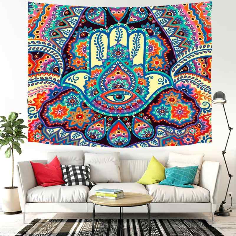 タペストリー ボヘミアン マンダラ デジタルプリント ポリエステル ウォールデコレーション インテリア 壁掛け 長方形 背景布 リビング 寝室 部屋飾り アート 花柄 カラフル おしゃれ