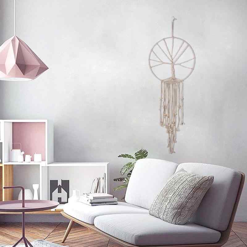 タペストリー 生命の樹 アメリカンカントリー ボヘミアン エスニック 壁掛け 目隠し 吊り下げ コットン糸 綿 装飾品 ベージュ リビング 寝室 書斎 玄関 インテリア雑貨