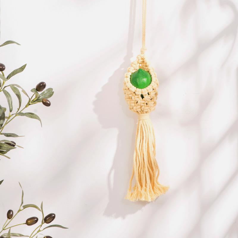 マクラメ プラントハンガー 壁掛けタペストリー 北欧 ボヘミアン コットンロープ 手編み 観葉植物 鉢カ..