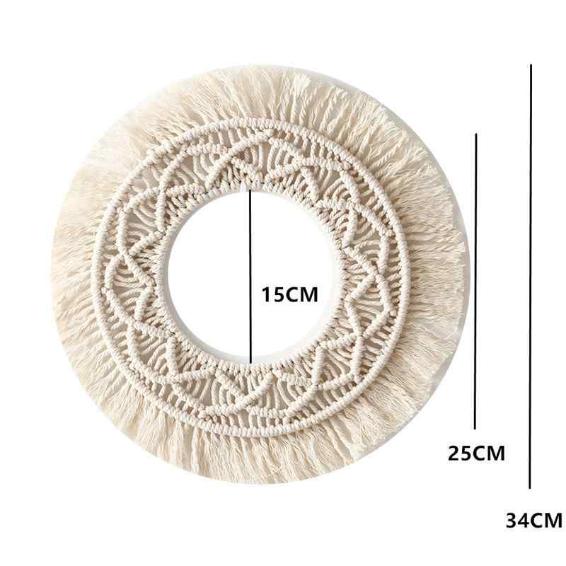 タペストリー インスタグラム風 ミラー装飾 オリジナル 北欧風 ボヘミアン 織り ハンドメイド 寝室 リ..