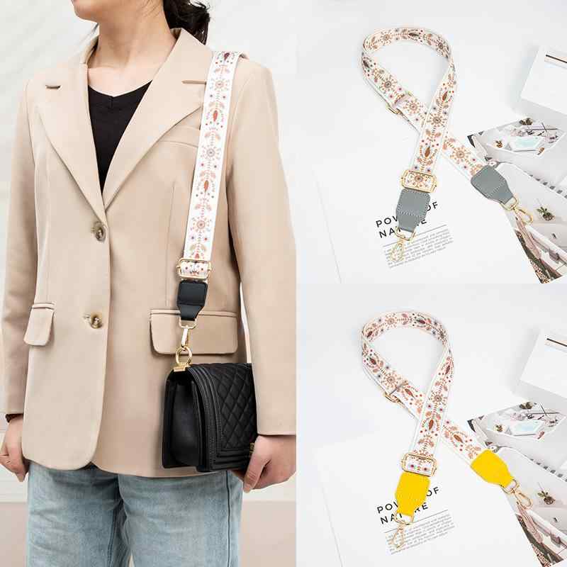 ショルダーストラップ レディース 女性用 エスニック柄 花柄 幅広 斜め掛け 付け替え 交換用 長さ調節..