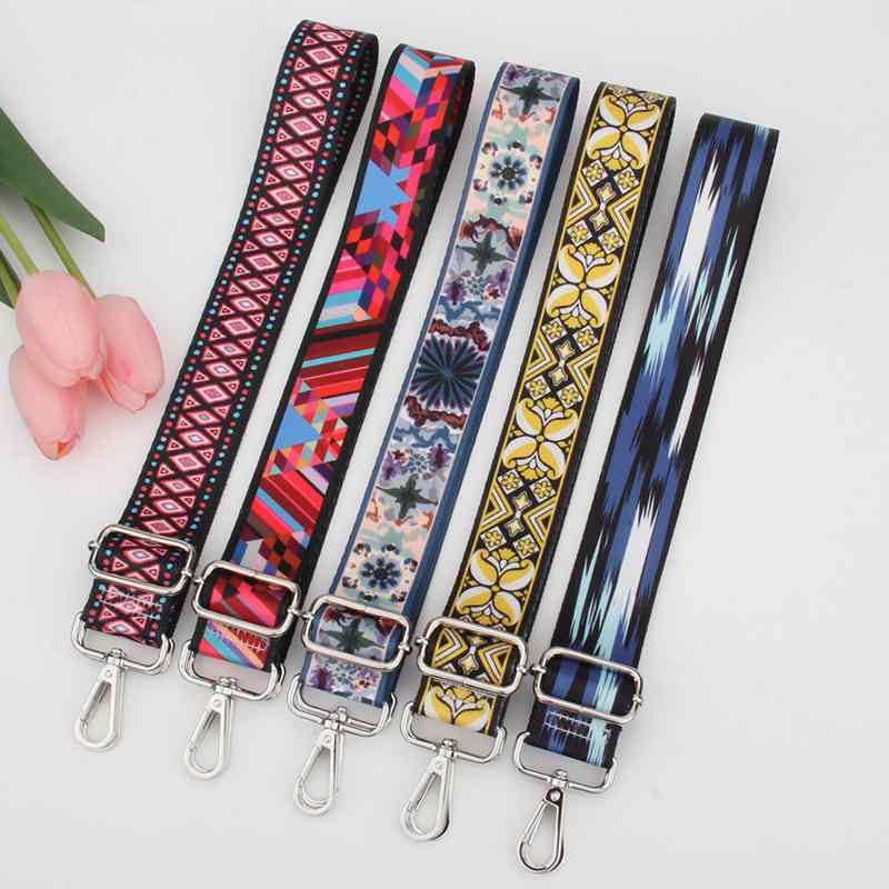 ショルダーストラップ レディース 女性用 エスニック柄 民族調 プリント ポリエステル製 付け替え用 交..