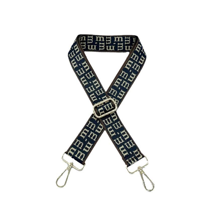 ショルダーストラップ レディース シンプル エスニック アルファベット柄 幅広 斜め掛け バッグストラ..