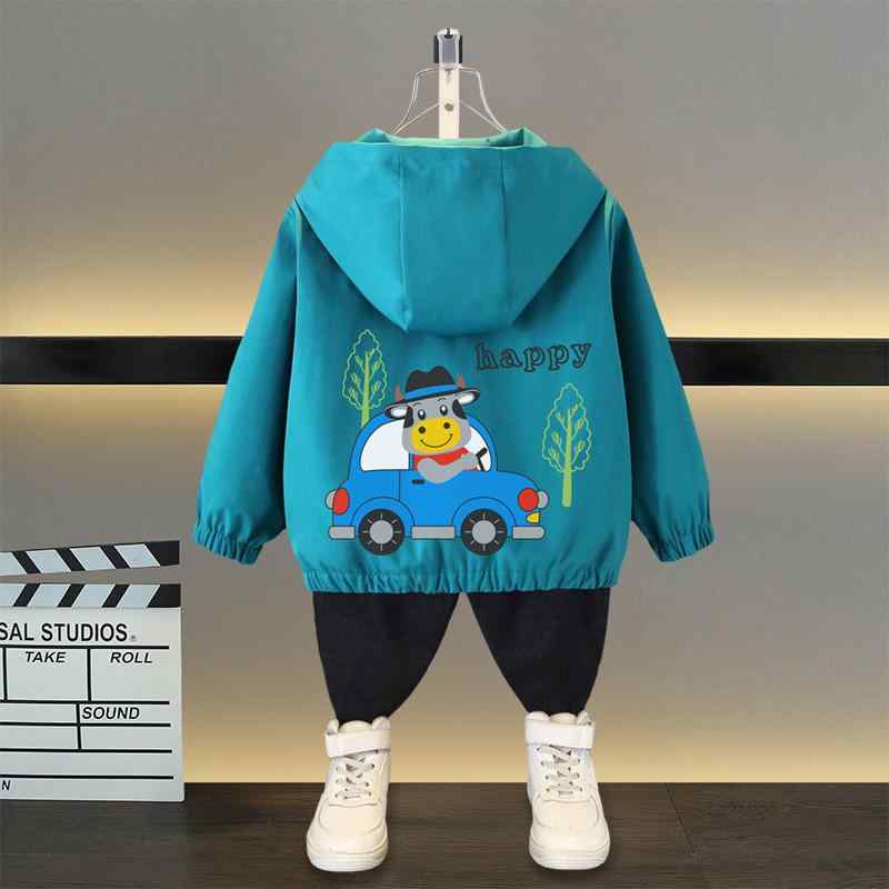 ウィンドブレーカー マウンテンパーカー キッズ 男の子 フード付き 春秋 防風ジャケット おしゃれ かっこいい 通園 通学 普段使い アウトドア カジュアルアウター ポリエステル素材 軽量 キャラクター柄 ジャンパー レッド グリーン ブルー