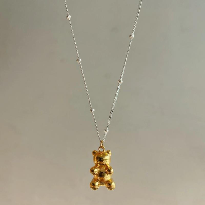 ・主要素材: 銅・デザイン: 動物モチーフ・デザイン特徴: 花柄・スタイル: ナチュラル、フレッシュスイート・カテゴリ: ネックレス