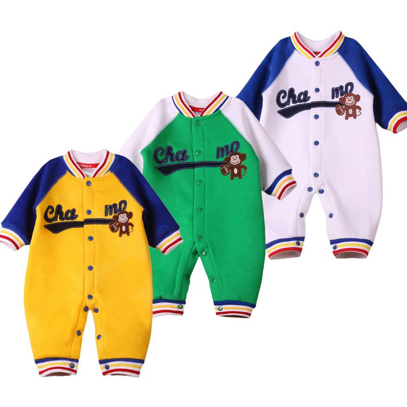 ロンパース ベビー服 新生児 男の子 女の子 赤ちゃん 男女兼用 綿素材 コットン 長袖 長ズボン 前開き スナップボタン 保温 防寒 暖かい スウェット カバーオール 春 秋 冬 普段着 お出かけ かわいい おしゃれ 韓国風