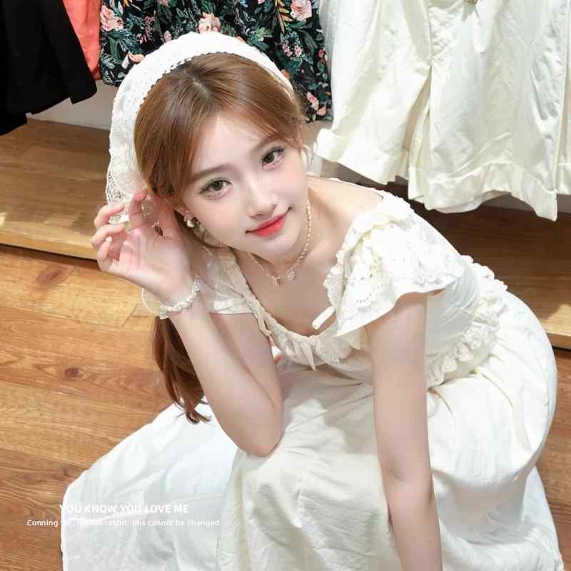 スカーフ レディース レース 三角形ヘッドラップ ターバン フレンチスタイル 高級感 花柄 ヘアバンド ..