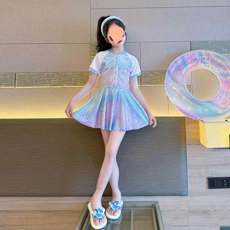水着 女の子 ガールズ キッズ 子供 人魚 マーメイド プリンセス風 ドーパミンカラー グラデーション お..