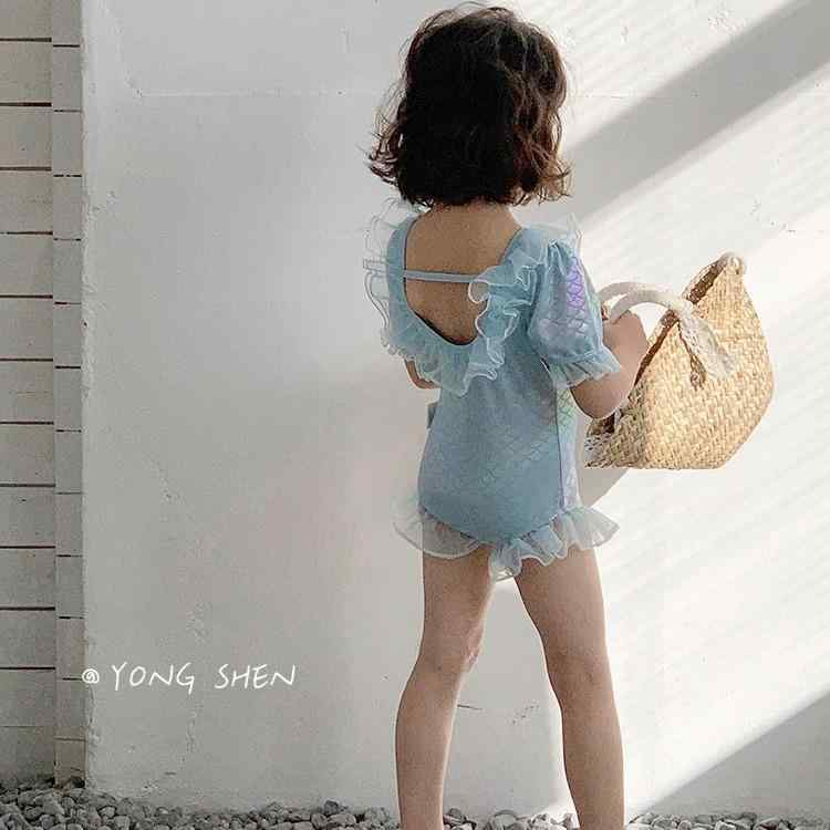 水着 キッズ 女の子 ベビー 子供用 ワンピース スイムウェア 速乾 鮮やか かわいい おしゃれ マーメイ..