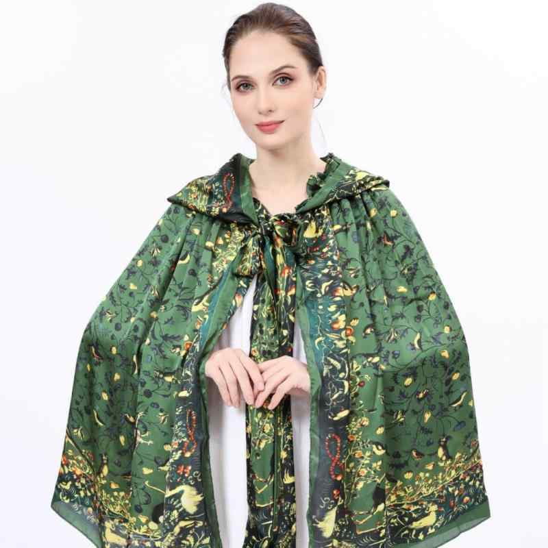 UVカットパーカー レディース フード付き ポンチョ ケープ ショール ストール ヘッドスカーフ ターバン..