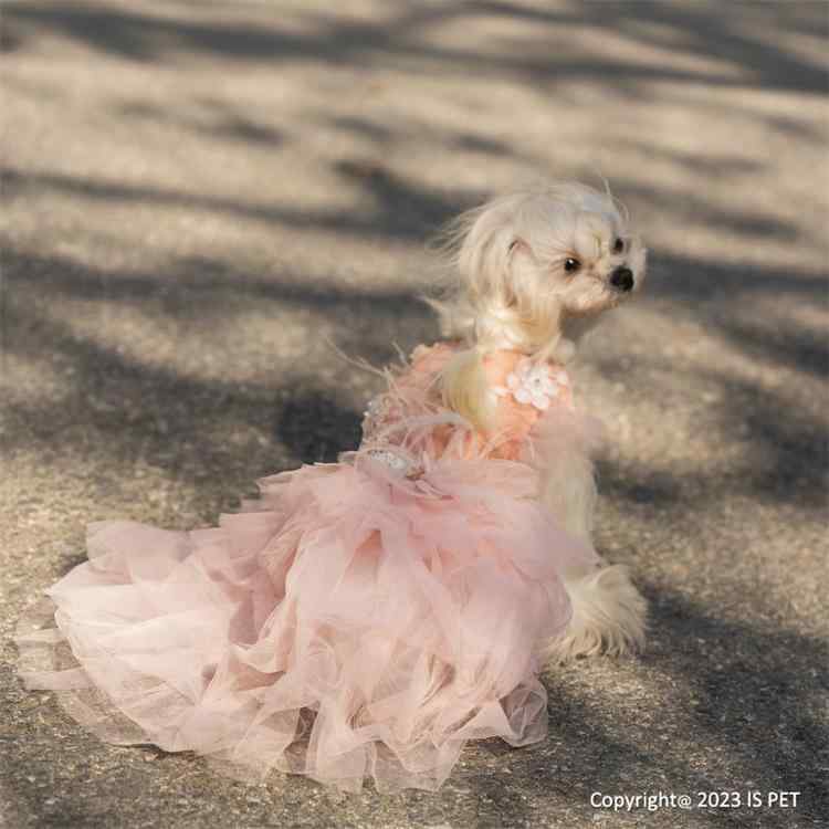 ペットドレス 猫 犬 うさぎ ウェディングドレス イブニングドレス フォーマル ロングトレーン プリンセ..