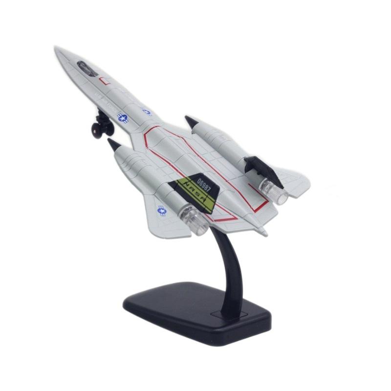 航空機模型 少年 21cm アメリカ SR-71 ブラックバード 偵察機 戦闘機 合金 ダイキャストモデル プルバック サウンド ライト 特殊効果 ブラック ホワイト