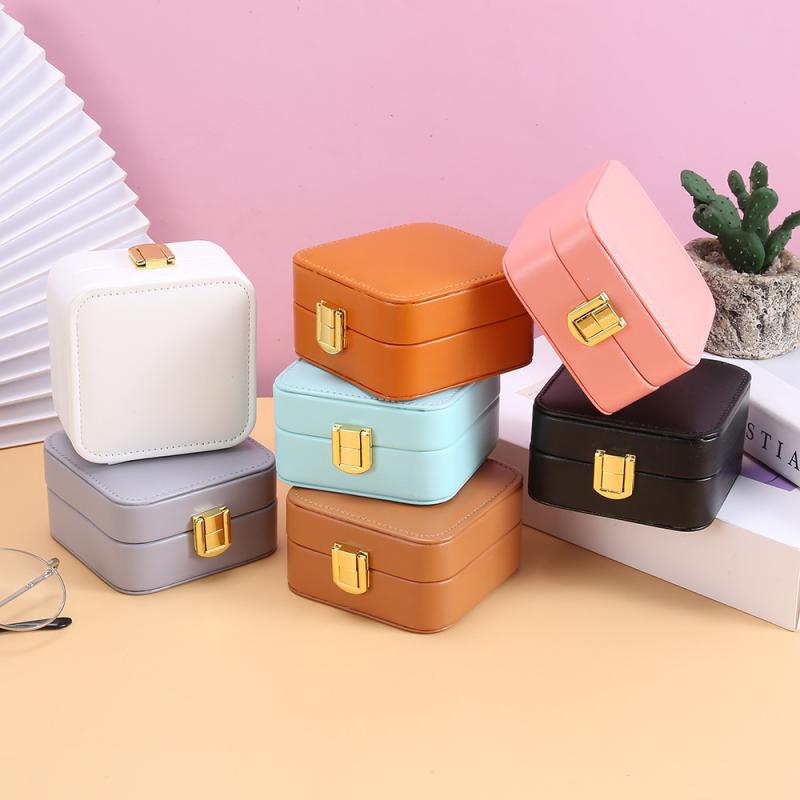 ジュエリーボックス アクセサリーケース 鍵付き ミラー付き スエード調 ベロア調 起毛素材 ピアス イヤリング ネックレス 収納 ディスプレイ 展示 店舗什器 ...