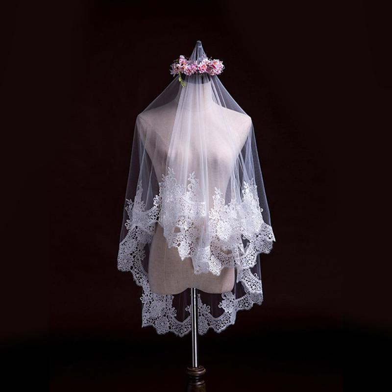 ウェディングベール レディース 結婚式 ブライダル 花嫁 ショート丈 欧米スタイル 水溶性レース チュール 髪飾り ヘアアクセサリー ホワイト