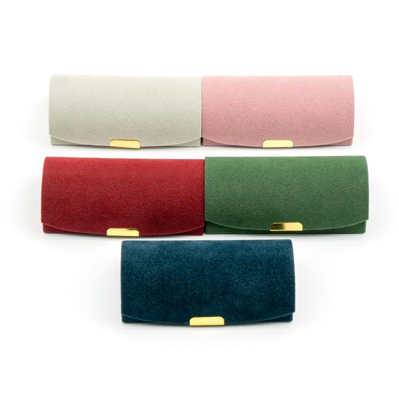 アクセサリーケース 長方形 ドーム型 ベロア調 旅行 携帯用 ジュエリーボックス 宝石 貴金属 収納 コンパクト おしゃれ 小物入れ ピンク ライトグレー ライ...