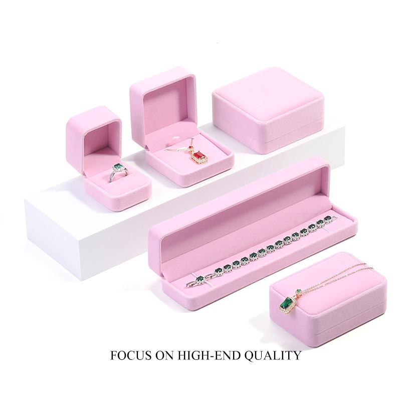 ジュエリーボックス 高級感 長毛 ベルベット調 丸角 布製 アクセサリーケース 小物入れ リング 指輪 ピアス イヤリング ネックレス ペンダント ブレスレット...