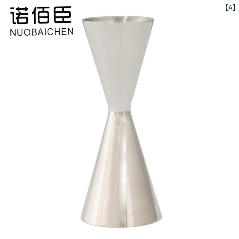 ジガーカップ 304ステンレス 両頭 一体型 目盛り付き 計量カップ カクテルメジャー バーテンダー プロ..